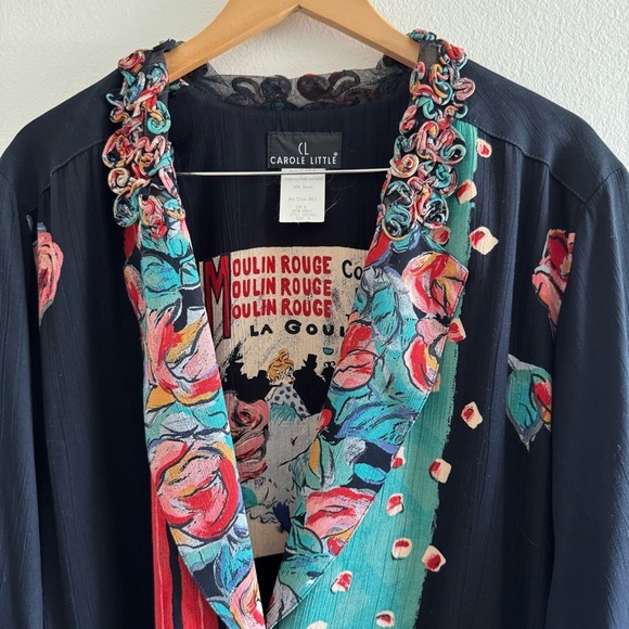 Vintage Carole Little Moulin Rouge French Jacket size 4 - Picture 5 of 13